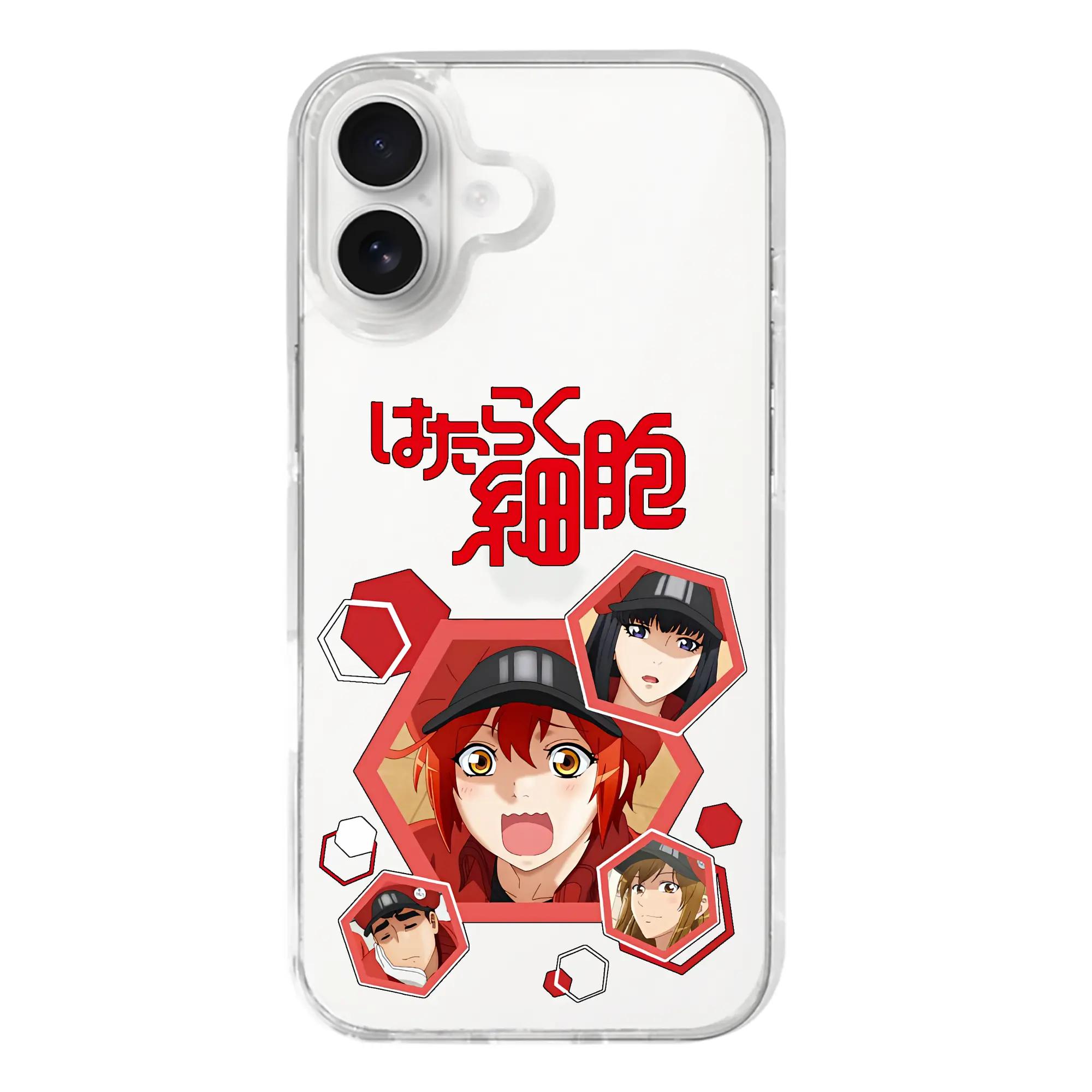 はたらく細胞 グッズ,赤血球 - iPhone 17シリーズ 透明スマホケース – 薄型・耐衝撃・精密フィット保護カバー